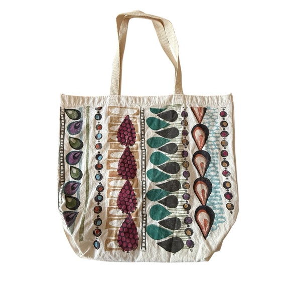 Bluefish Handbags - Bluefish Hand‎ Painted Cotton Shopping Canvas Tote Bag 16x18”